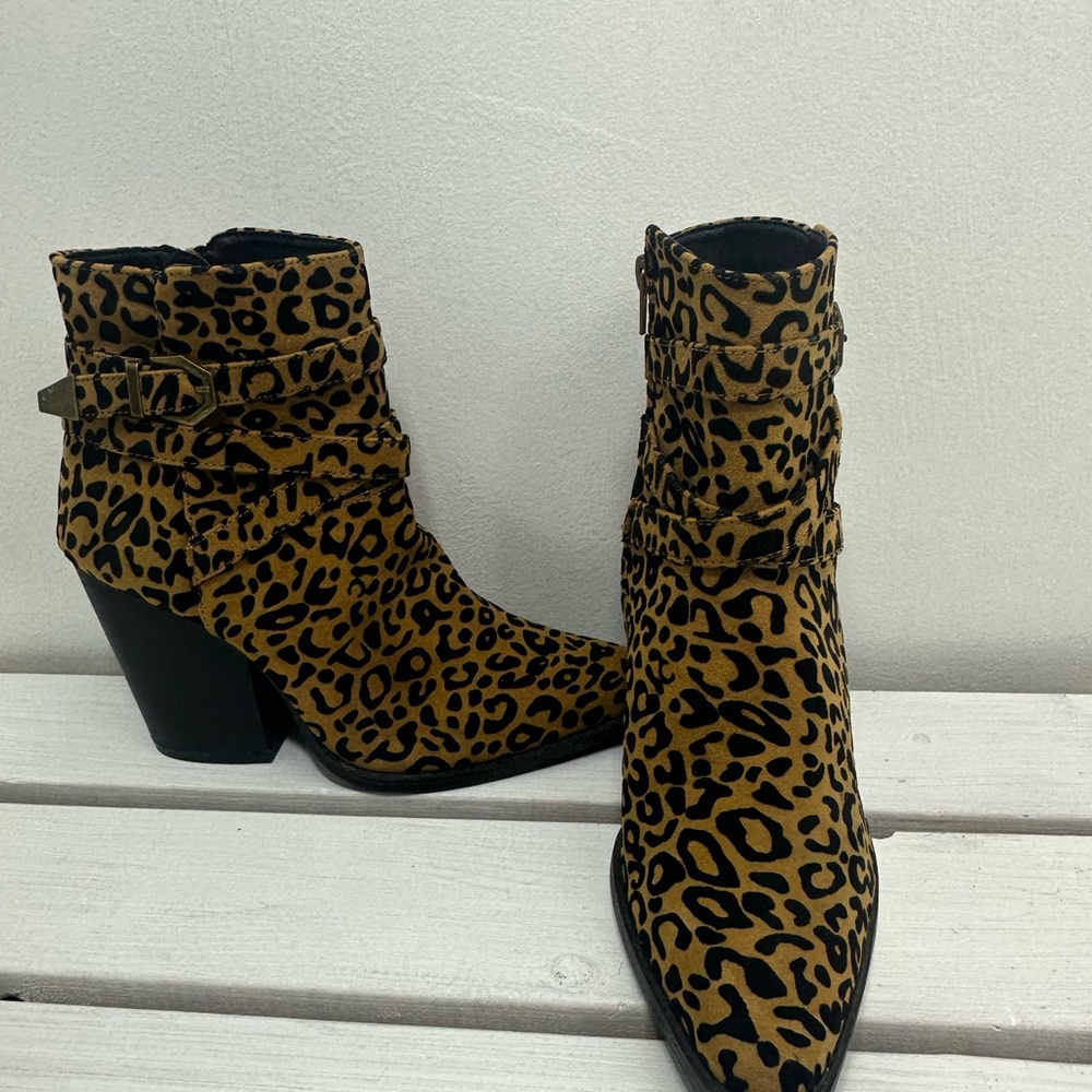 Leopard Print Ankle Boots
